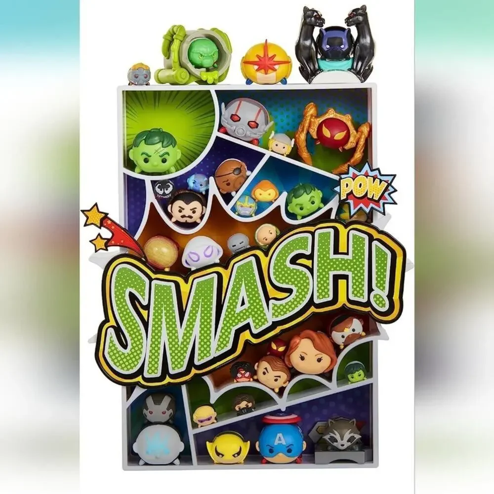Marvel Tsum Tsum Comic Box‎ Display and 12 Toy Figures new!!